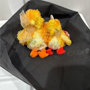 Adorable Yellow and Orange Plush Chicks